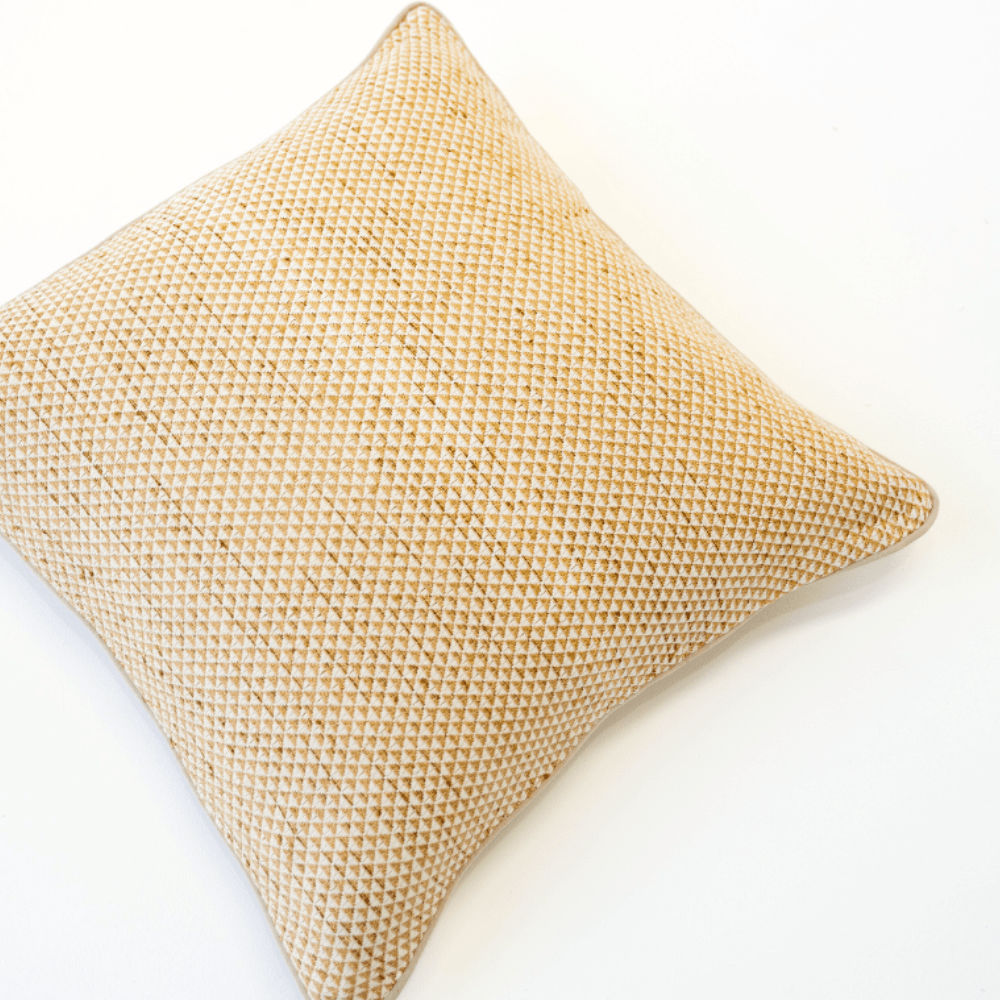 Bandhini Design House Lounge Cushion Weave Pyramid Natural Lounge Cushion 55 x 55cm
