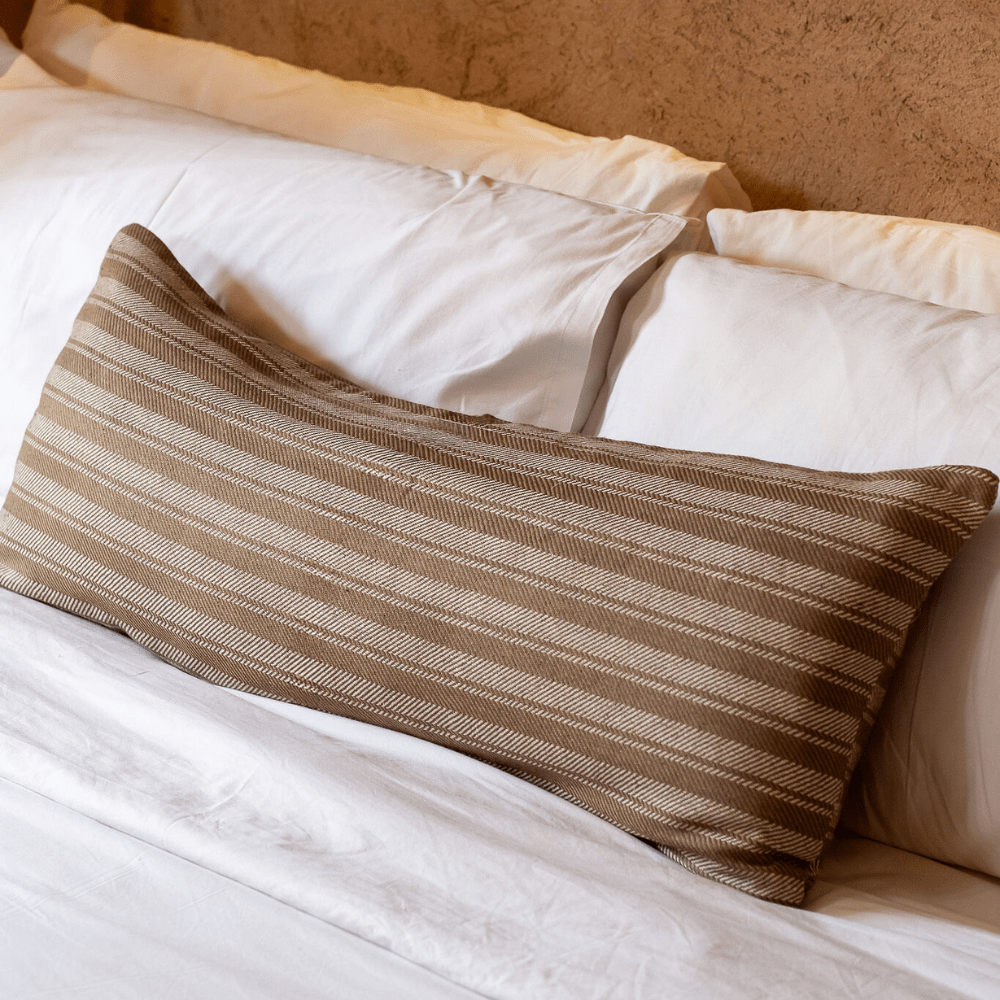 Bandhini Design House Lounge Cushion Weave Tweed Dorchester Long Lumbar Cushion 35 x 90cm