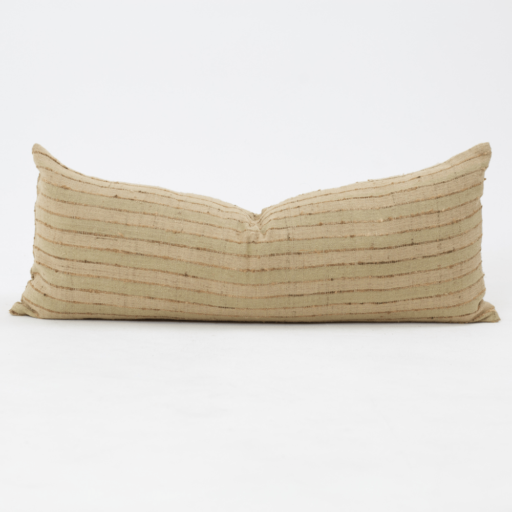 Bandhini Design House Lounge Cushion Weave Tweed Leicester Natural Long Lumbar Cushion 35x90cm
