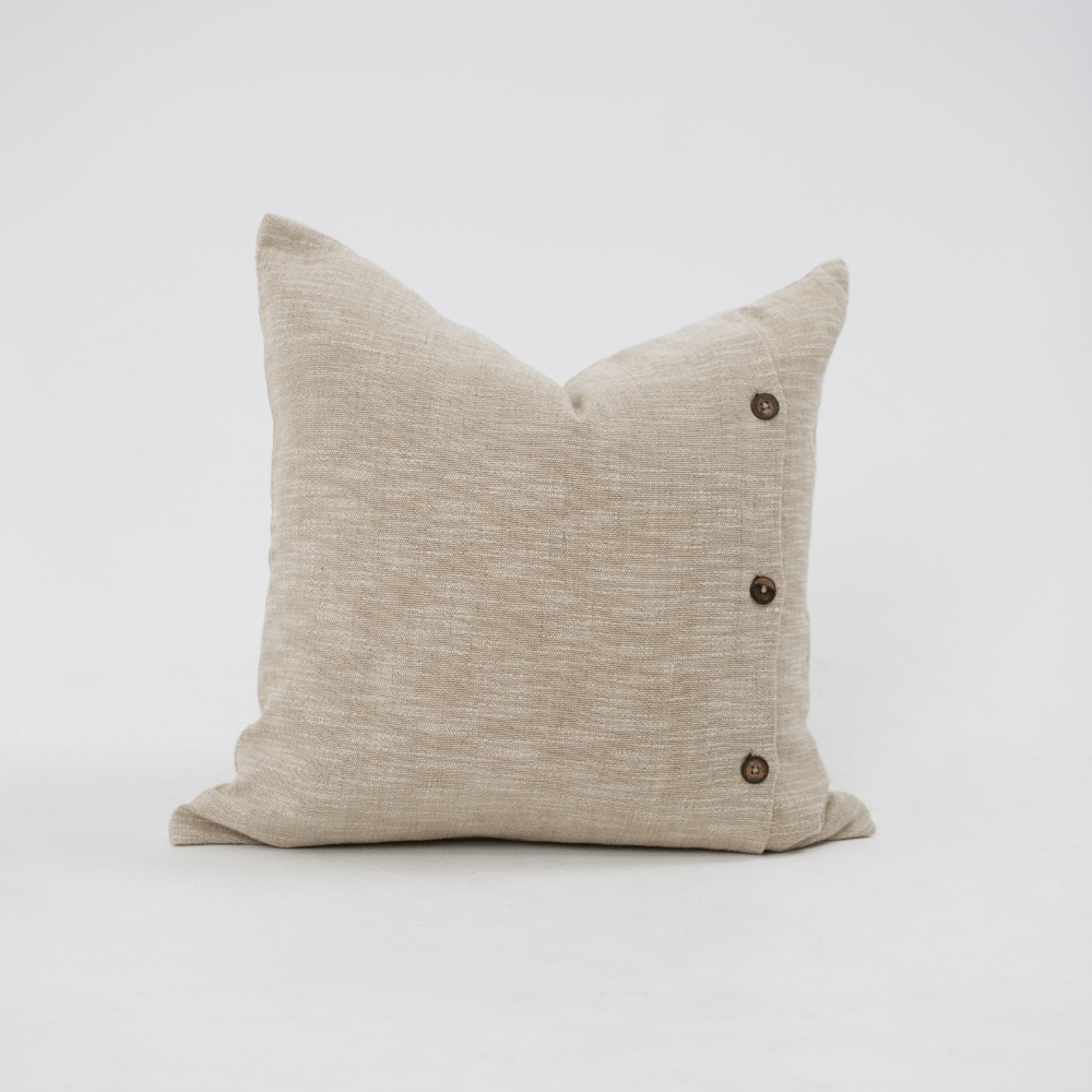 Bandhini Design House Lounge Cushion Weave Tweed Oxford Natural Lounge Cushion 55 x 55cm