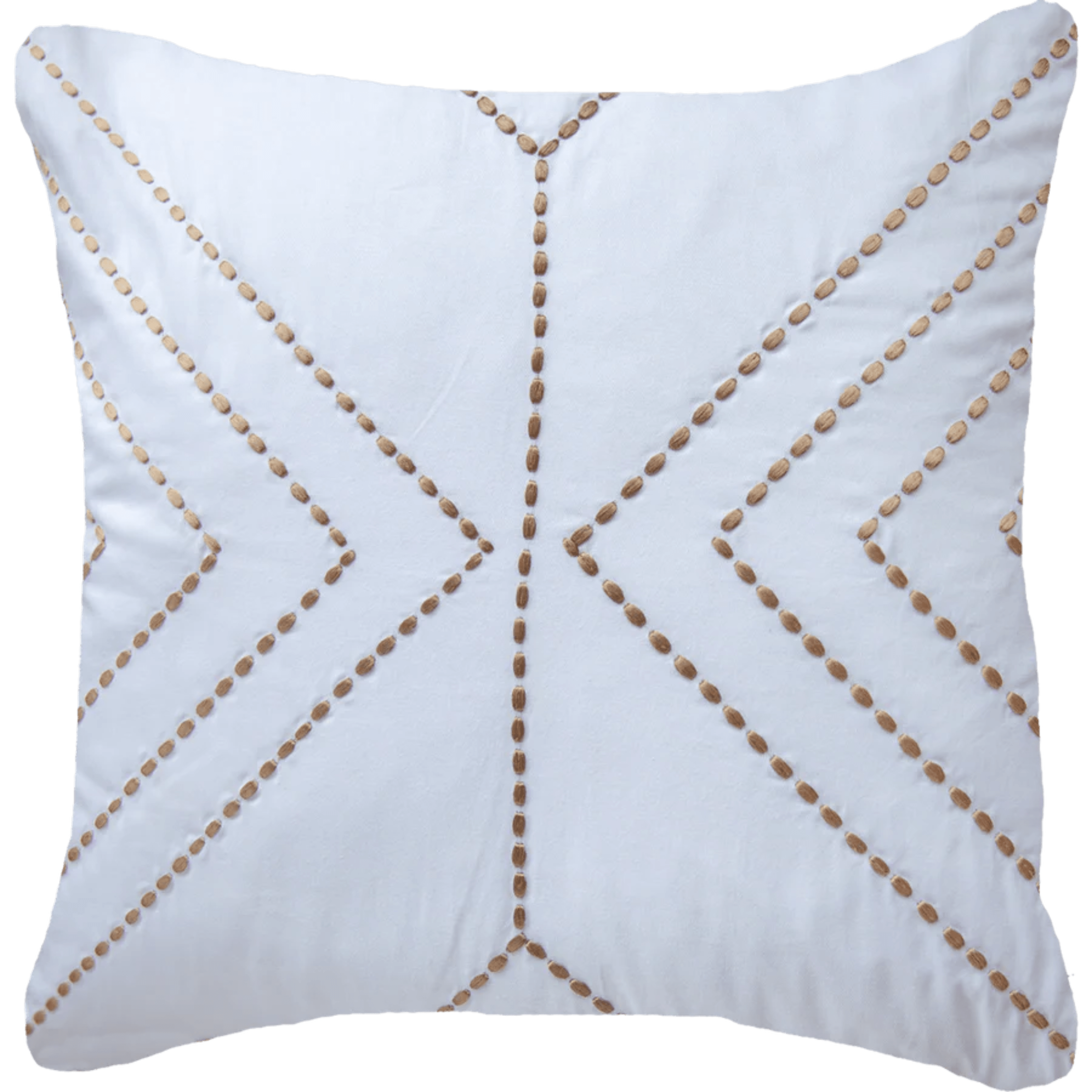 Bandhini Design House Lounge Cushion White & Beige Dot Crop Lines White & Black Lounge Cushion 55 x 55cm