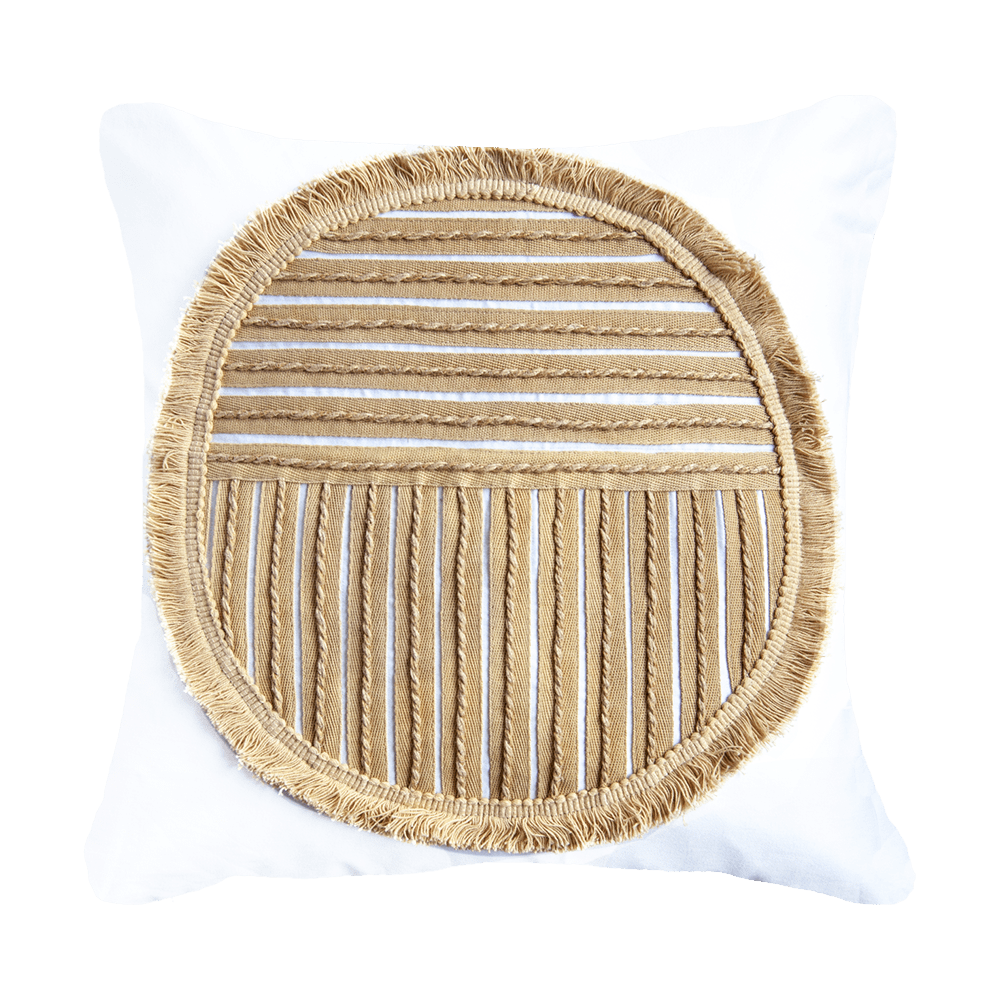 Bandhini Design House Medium Cushion African Moon White Medium Cushion 50 x 50cm