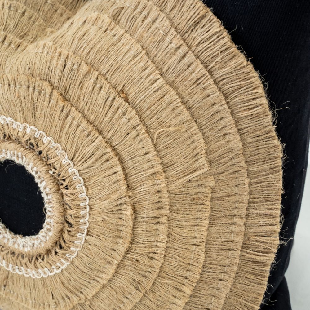 Bandhini Design House Medium Cushion African Shield Black Medium Cushion 50 x 50cm