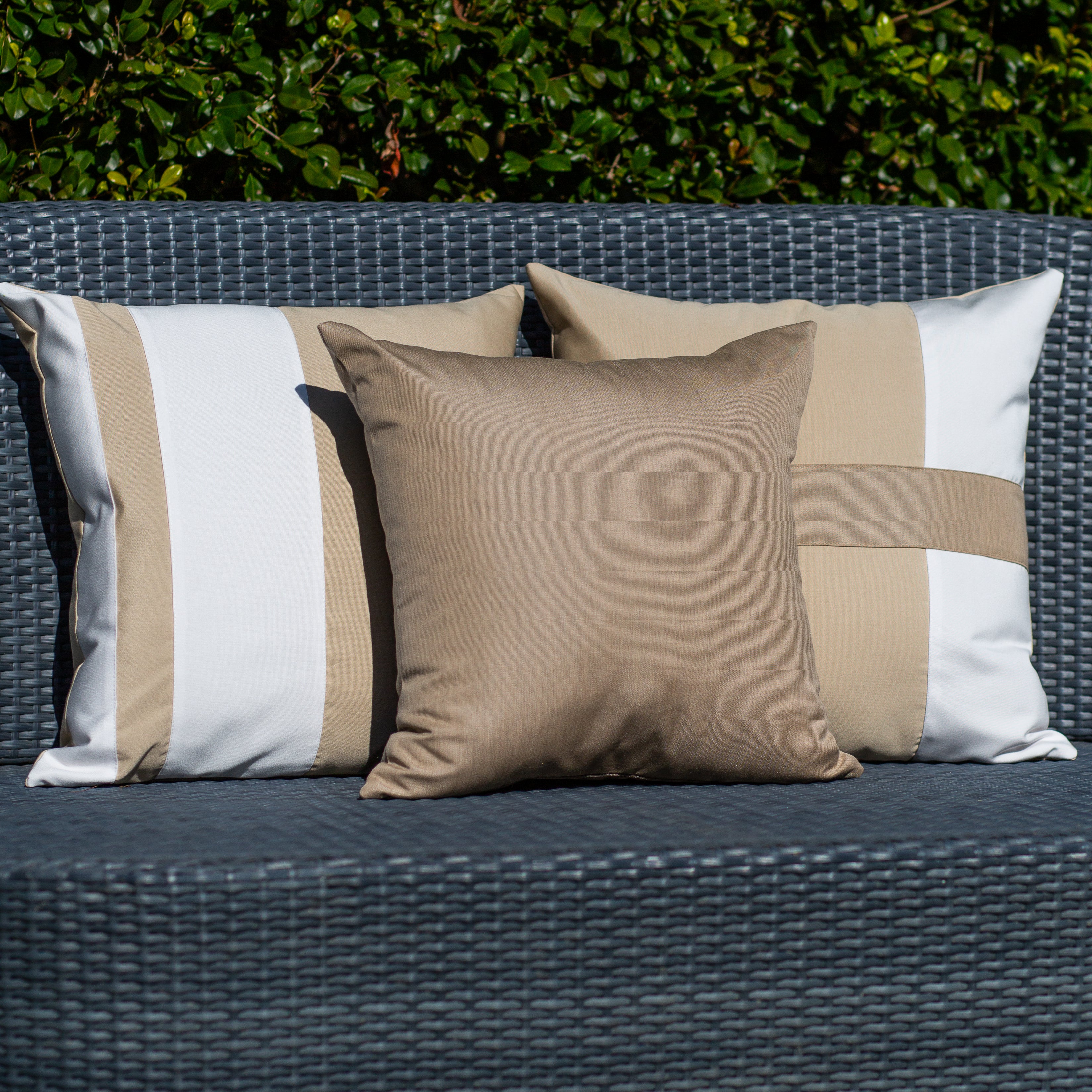 Bandhini - Design House Outdoor Cushion Outdoor Nautical Block Stripe Lounge Cushion 55 x 55cm