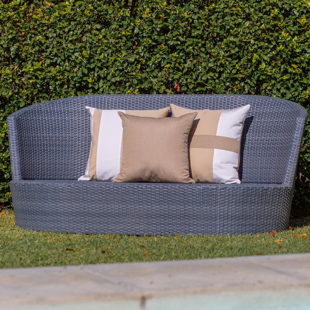 Bandhini - Design House Outdoor Cushion Outdoor Nautical Heather Stripe Lounge Cushion 55 x 55cm