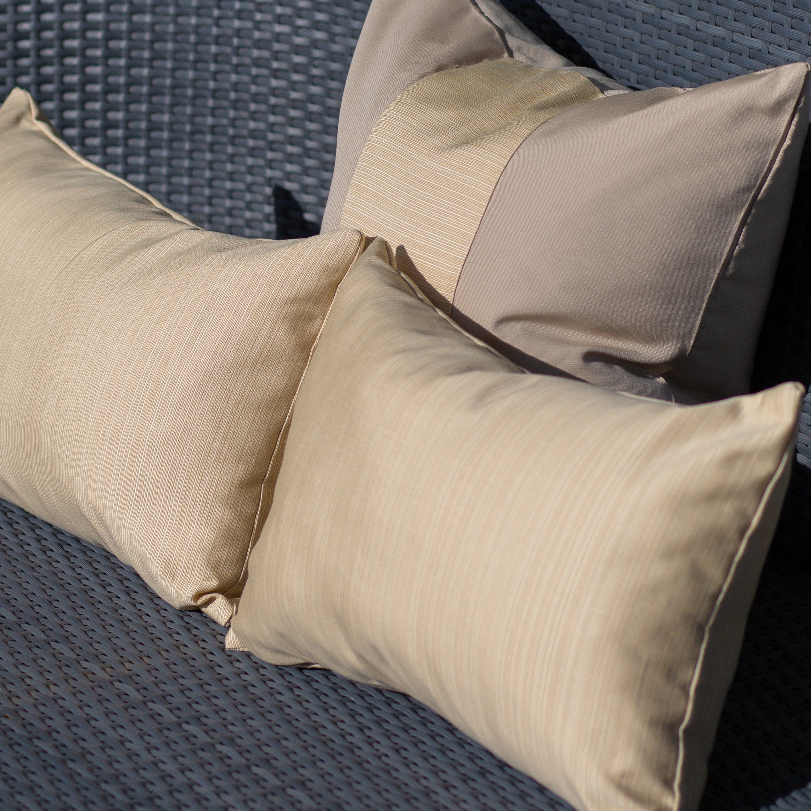 Bandhini Design House Outdoor Cushion Outdoor Nautical Stripe Sash Medium Cushion 50 x 50cm