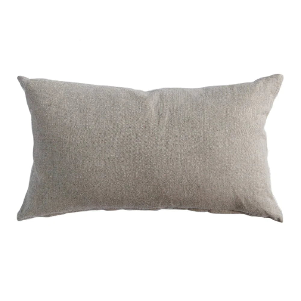 Bandhini Design House Sham Cushion Lumbar 35cm x 53cm Linens Plain Natural Cushions