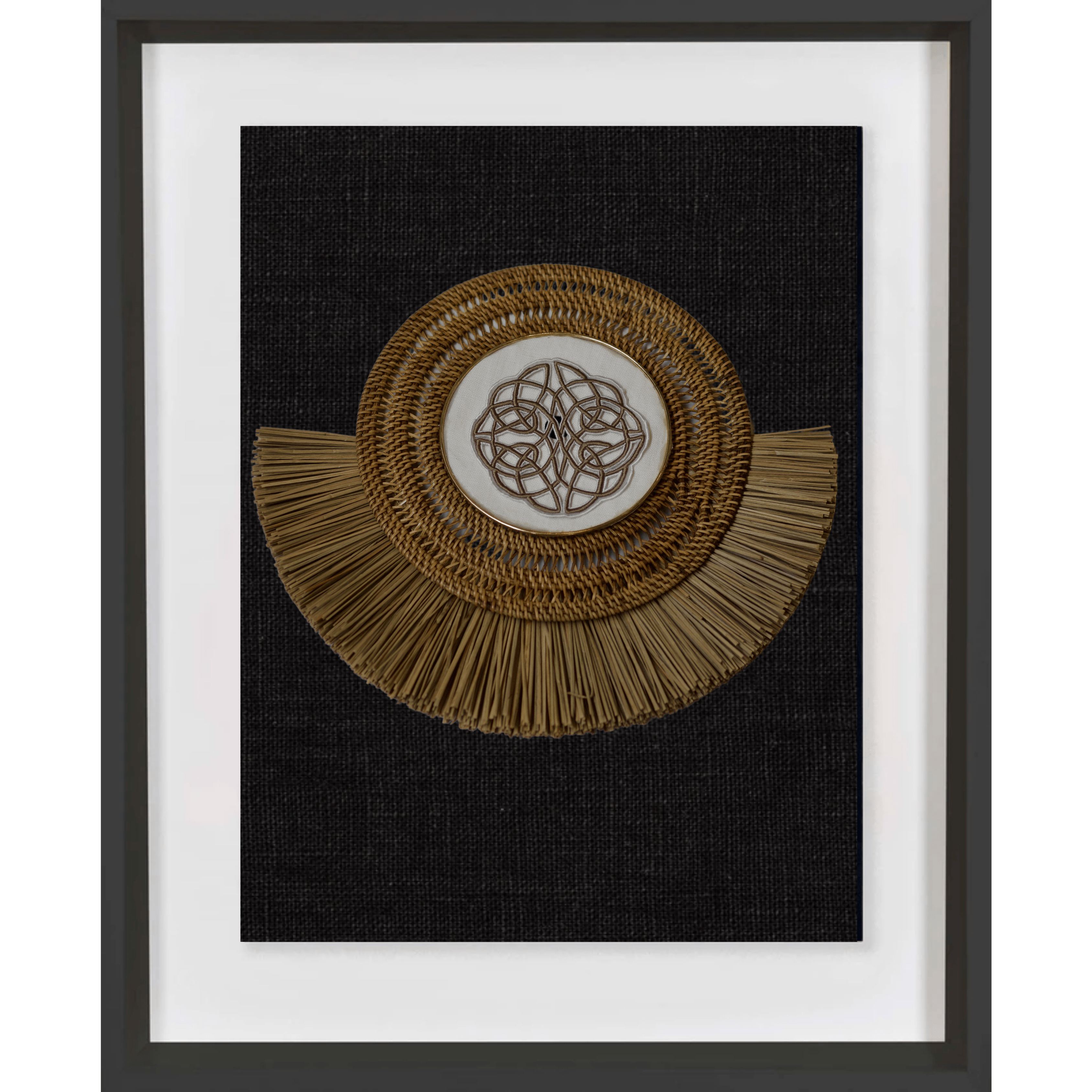 Bandhini Homewear Design Artwork Black / Black Celtic Knot Grass Ring Artwork 67 x 85 cm