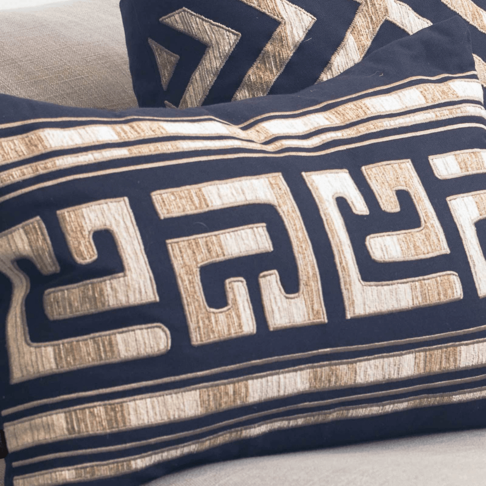 Bandhini Homewear Design Black Friday 23 Shoowa Kuba Navy Lumbar Cushion 35 x 53cm ONLY 1 LEFT!