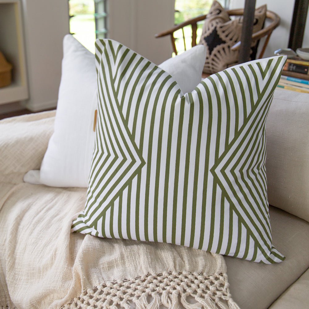 Bandhini Homewear Design Lounge Cushion Parasol Green Lounge Cushion 55 x 55cm