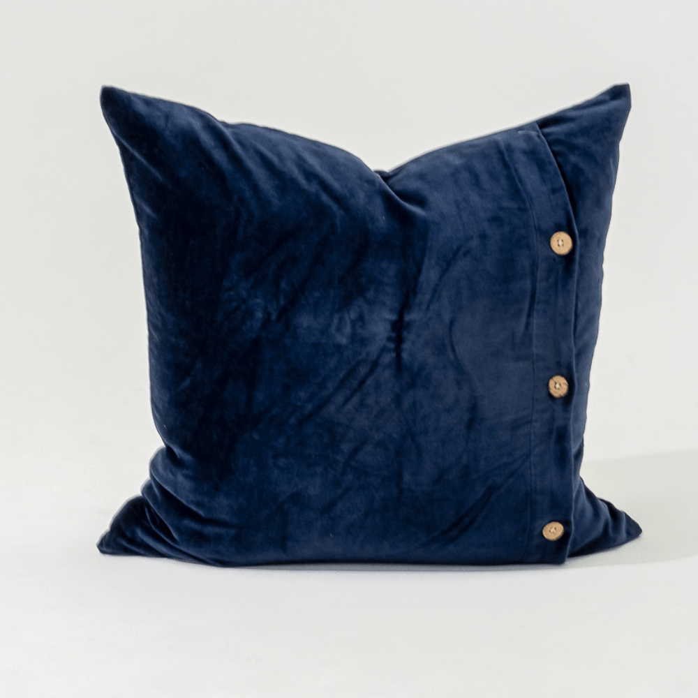 Bandhini Homewear Design Lounge Cushion Velvet Navy Lounge Cushion 55 x 55cm