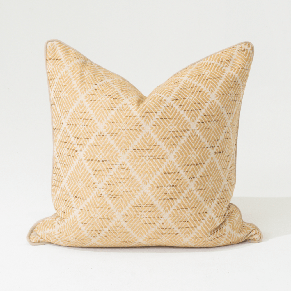 Bandhini Homewear Design Lounge Cushion Weave Phulkari Natural Lounge Cushion 55 x 55cm