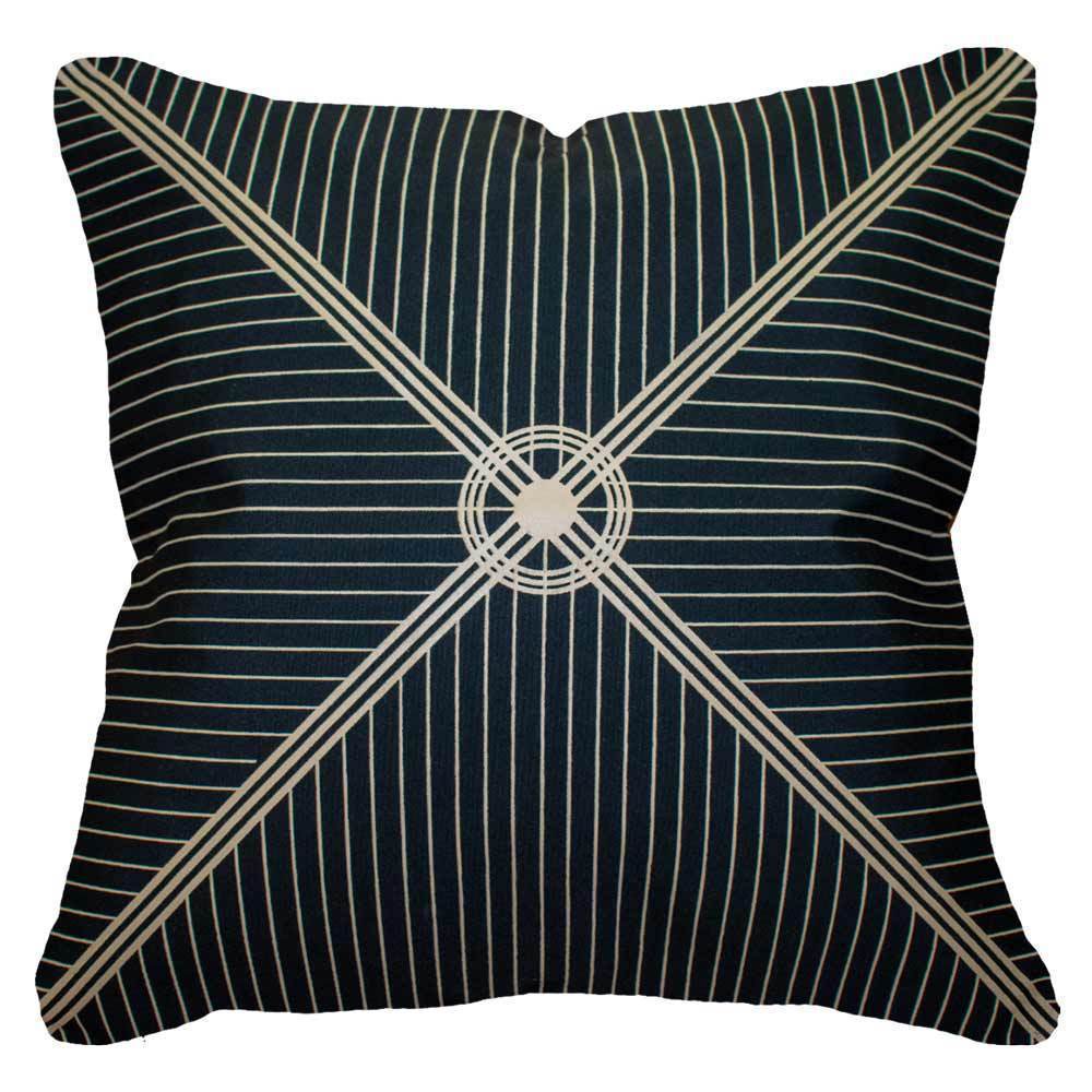 Bandhini - Design House Black / 22 x 22 Inches Outdoor Compass Lounge Cushion 55 x 55 cm