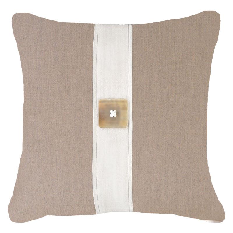 Bandhini - Design House Natural / 22 x 22 Inches Outdoor Horn Button Lounge Cushion 55 x 55cm