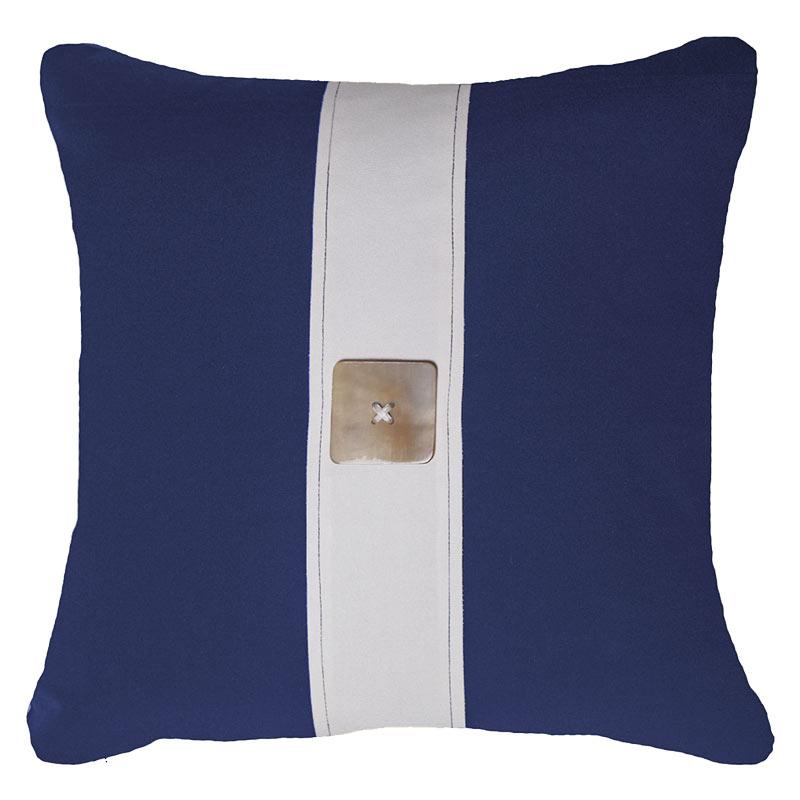 Bandhini - Design House Navy / 22 x 22 Inches Outdoor Horn Button Lounge Cushion 55 x 55cm