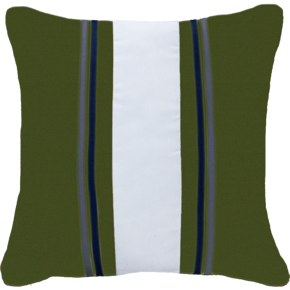 Bandhini Design House Outdoor 22 x 22 Inches / Green Outdoor Nautical Charlie Lounge Cushion 55 x 55 cm