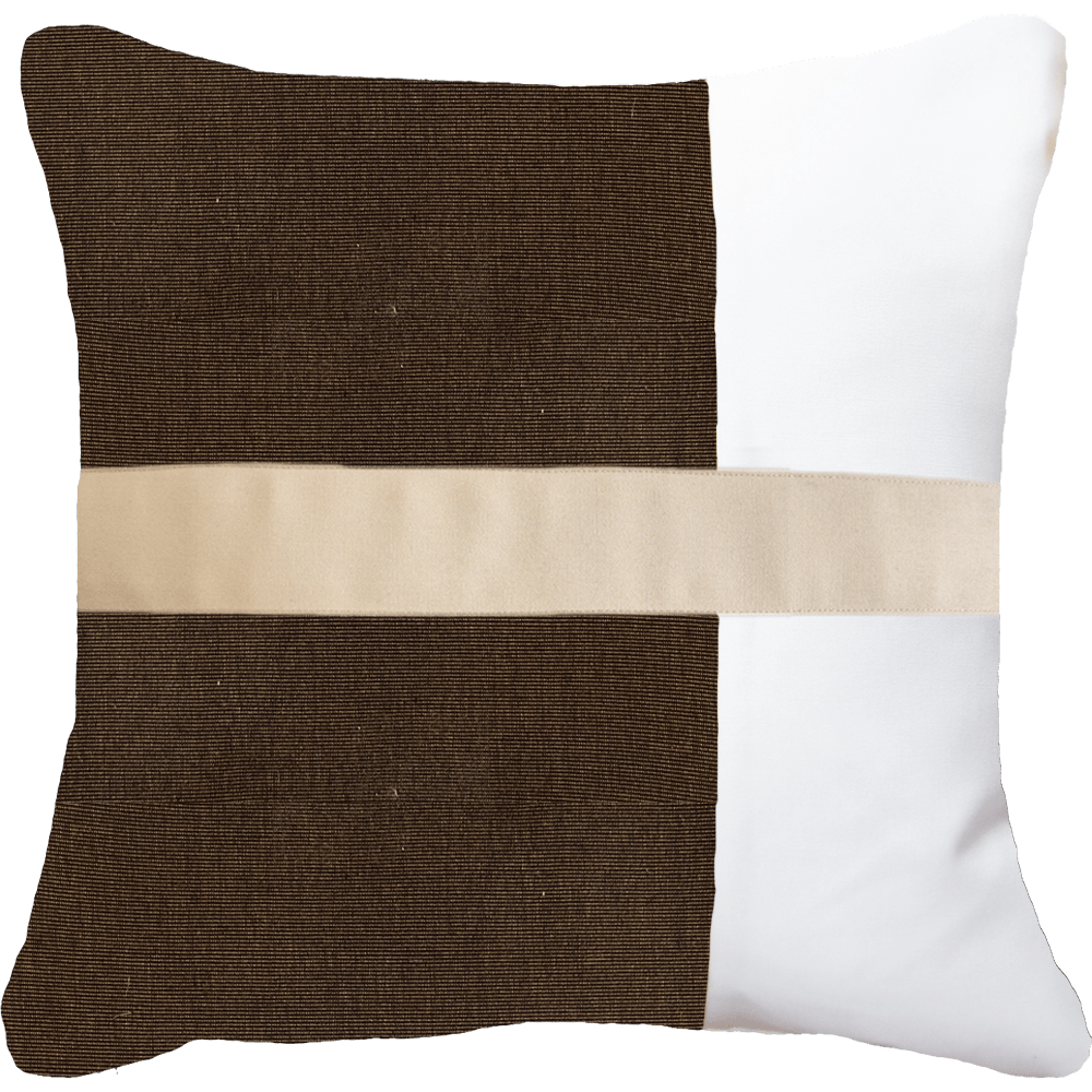 Bandhini - Design House Outdoor Cushion 22 x 22 Inches / Brown Outdoor Nautical Heather Stripe Lounge Cushion 55 x 55cm