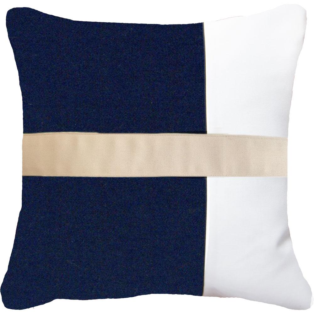 Bandhini - Design House Outdoor Cushion 22 x 22 Inches / Navy Outdoor Stripe Heather Lounge Cushion 55 x 55cm