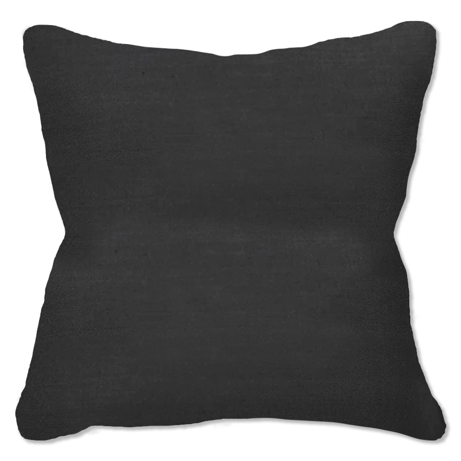 Bandhini - Design House Outdoor Cushion Black Outdoor Plain Lounge Cushion 55 x 55 cm