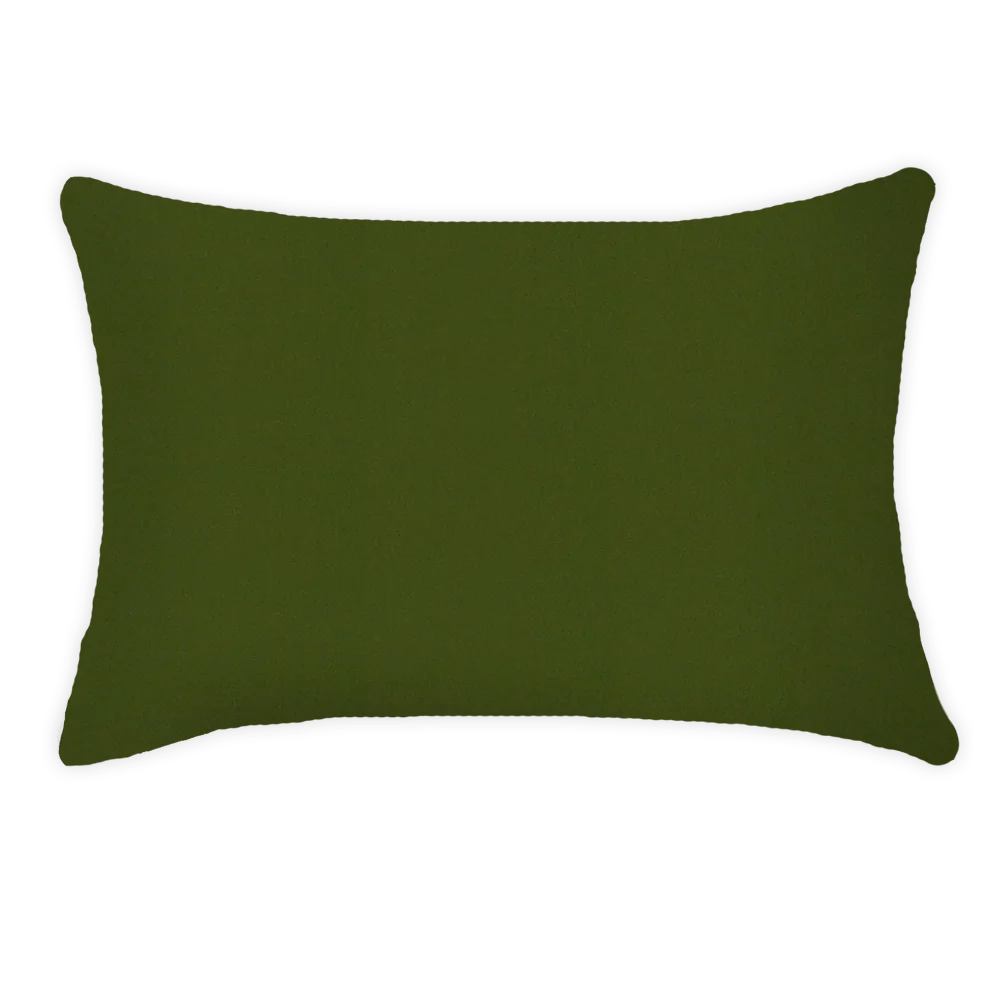 Bandhini - Design House Outdoor Cushion Green / Lumbar 35cm x 53cm Outdoor Plain Cushion