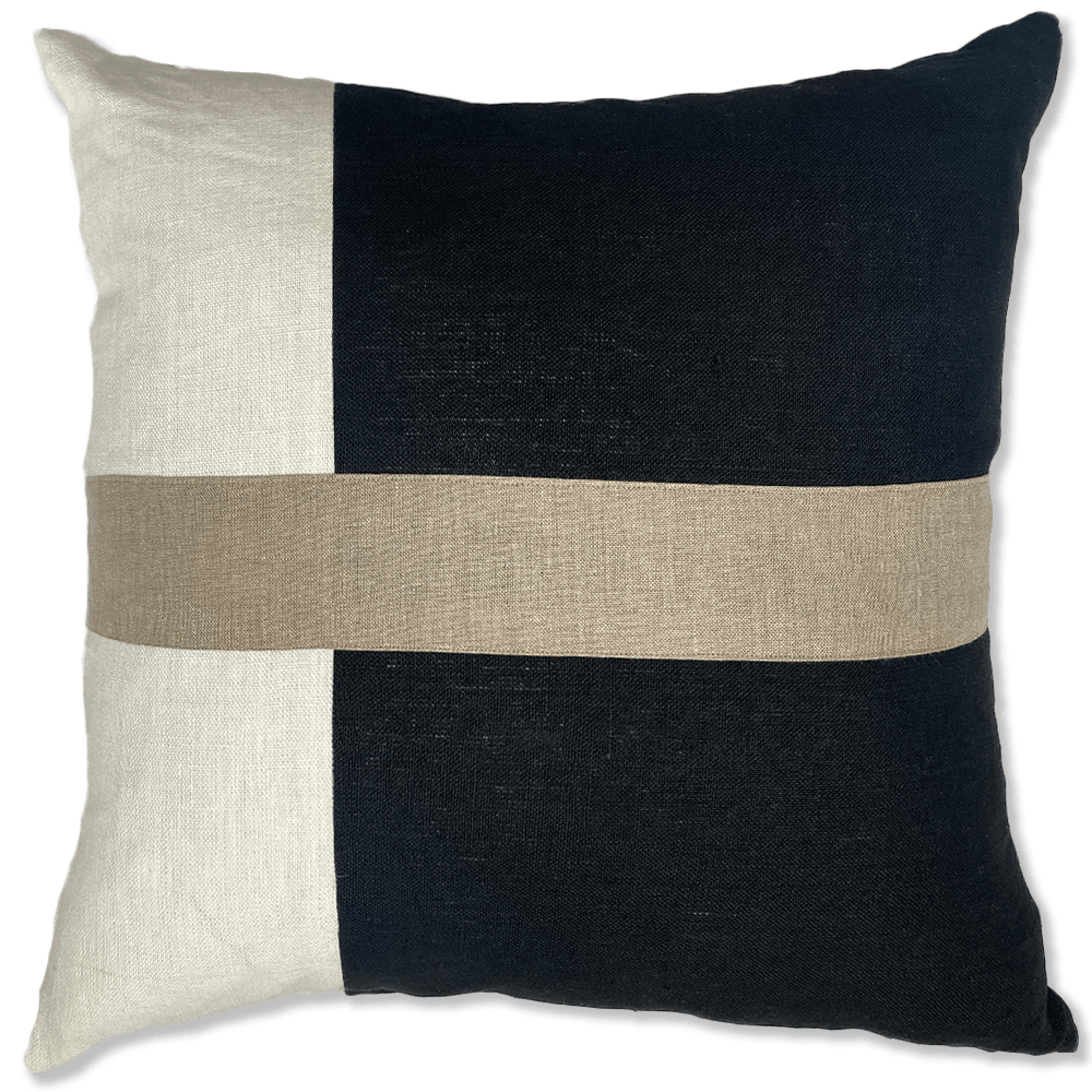 Bandhini - Design House Outdoor Cushion Linen Heather Stripe Lounge Cushion 55 x 55cm