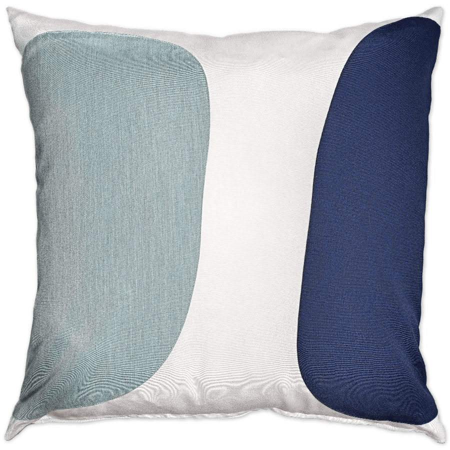 Bandhini - Design House Outdoor Cushion Navy and Cloud Outdoor Earth - Lines Lounge Cushion 55 x 55cm