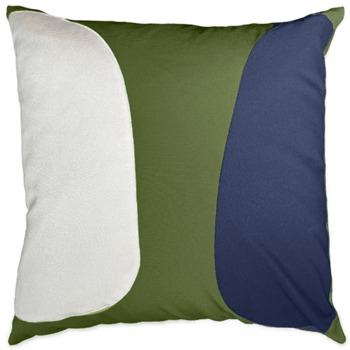 Bandhini - Design House Outdoor Cushion Navy and Green Outdoor Global - Earth Lines Lounge Cushion 55 x 55cm