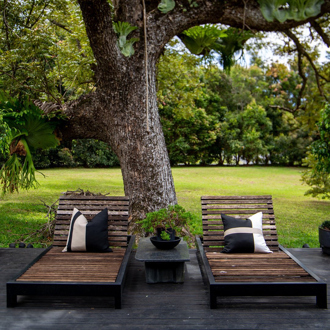 Bandhini - Design House Outdoor Cushion Outdoor Nautical Block Stripe Lounge Cushion 55 x 55cm