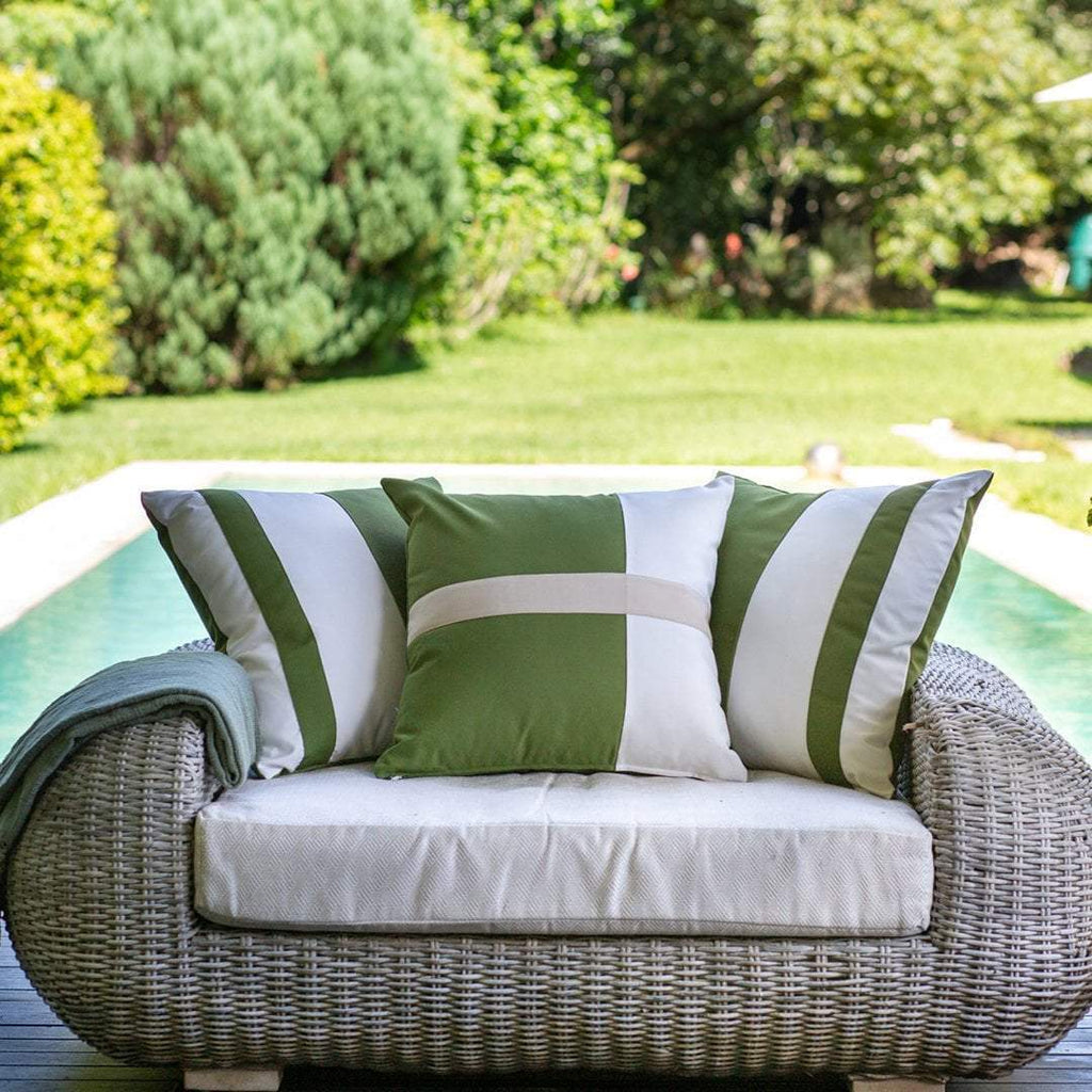 Bandhini - Design House Outdoor Cushion Outdoor Nautical Heather Stripe Lounge Cushion 55 x 55cm