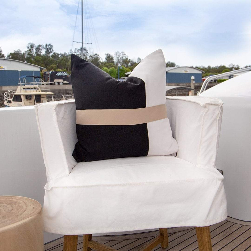 Bandhini - Design House Outdoor Cushion Outdoor Stripe Heather Lounge Cushion 55 x 55cm