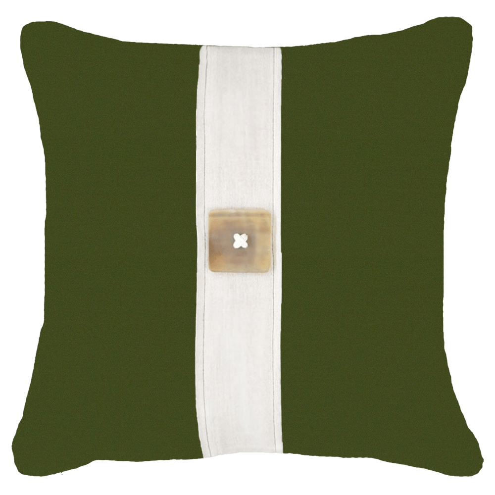 Bandhini - Design House Outdoor Green / 22 x 22 Inches Outdoor Horn Button Lounge Cushion 55 x 55cm