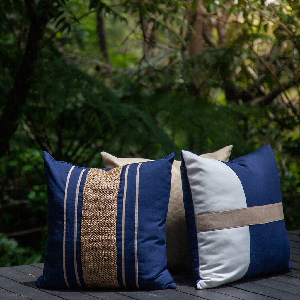 Bandhini Design House Outdoor Outdoor Nautical Juliet Lounge Cushion 55 x 55 cm