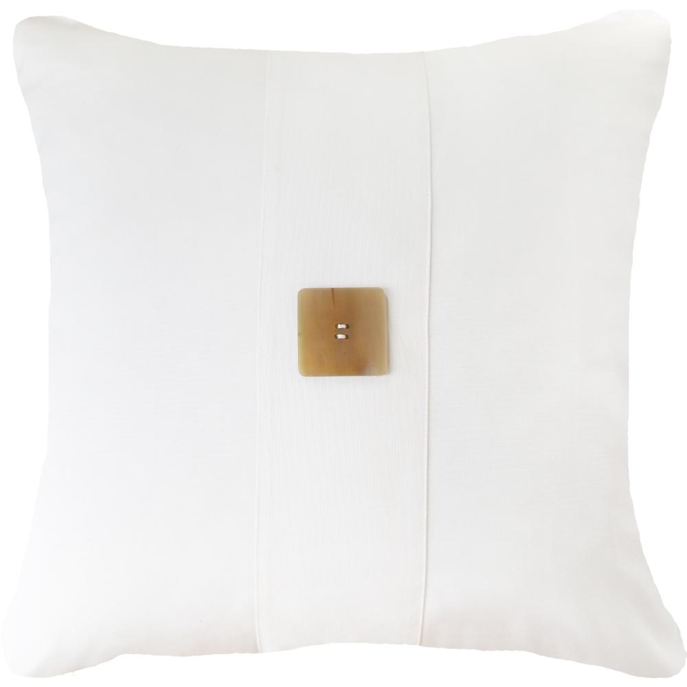 Bandhini - Design House Outdoor White / 22 x 22 Inches Outdoor Horn Button Lounge Cushion 55 x 55cm