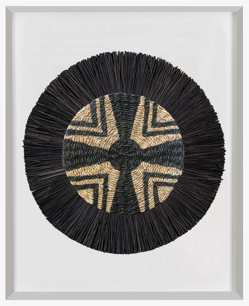 Bandhini Homewear Design Artwork African Place Mat Star & Grass Ring Black Artwork 67 x 85 cm