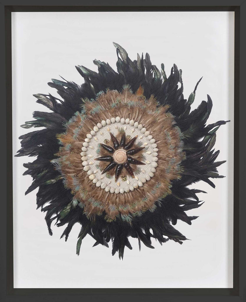 Bandhini Homewear Design Artwork Black Frame / 67 x 85 cm African Feather Tropical Black Artwork 67cm x 85cm