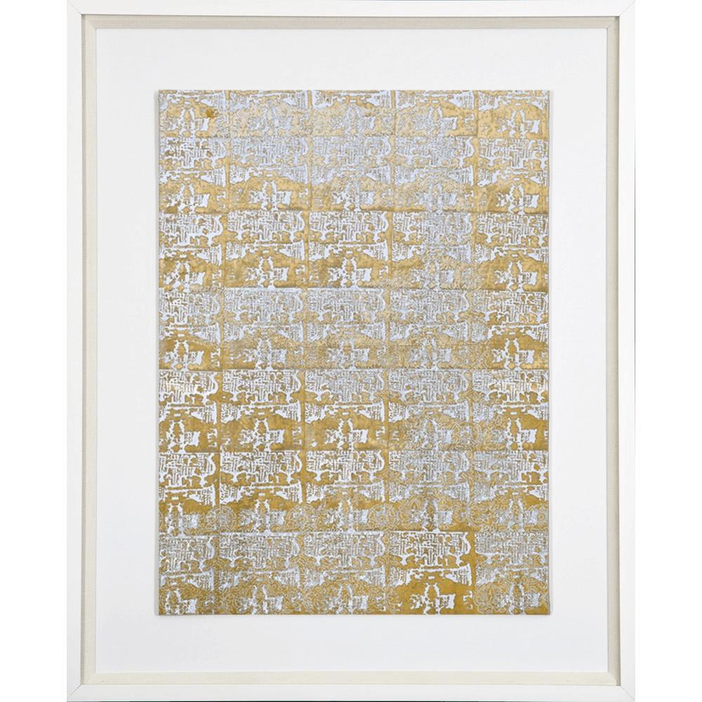 Bandhini Homewear Design Artwork White Frame / 60 x 80 cm Ruins Gold/Silver Artwork White Frame