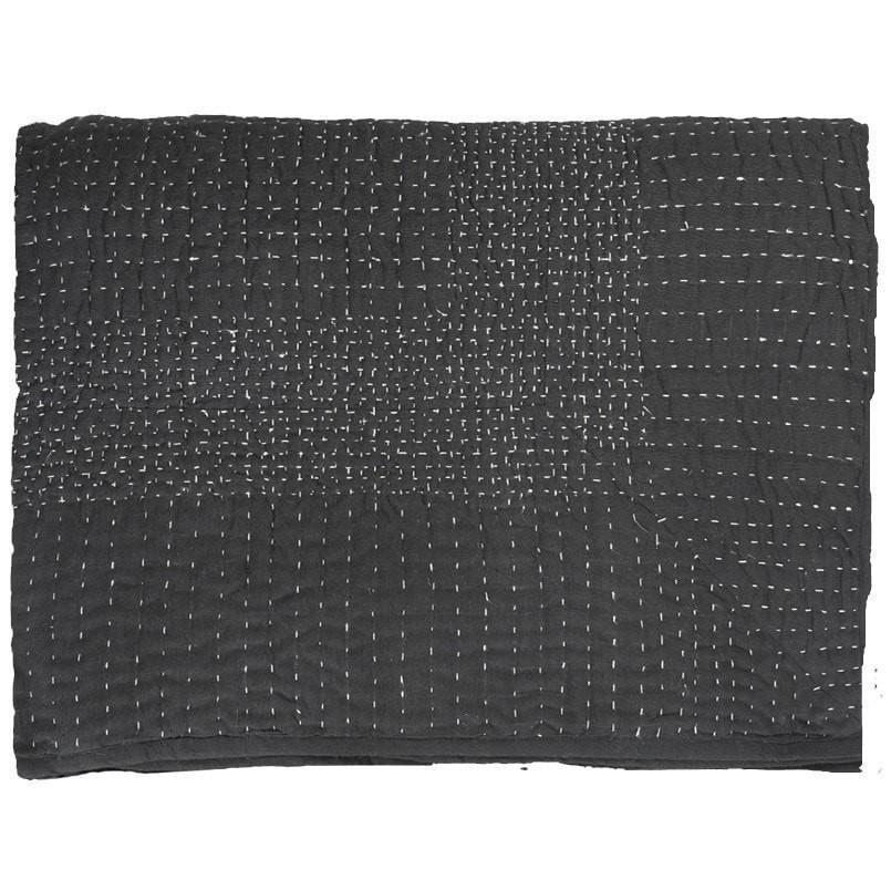 Bandhini Homewear Design Bedsash Black / 30 x 90 Inches Gudri Stitching Black Bedsash 76 x 229cm