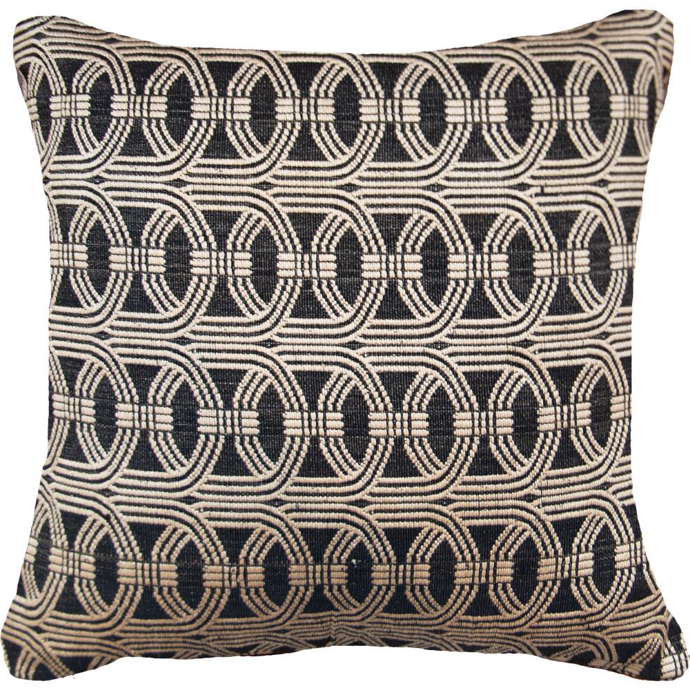 Bandhini Homewear Design Lounge Cushion Black / 22 x 22 Weave Barrel Black Lounge Cushion 55 x 55 cm