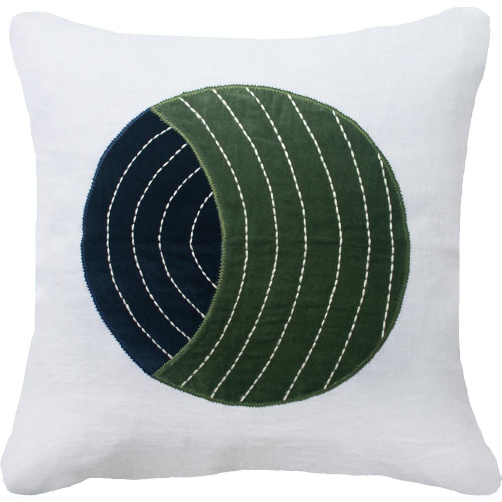 Bandhini Homewear Design Lounge Cushion Emerald / 22 x 22 Applique Zen Full Circle Lounge Cushion 55 x 55cm