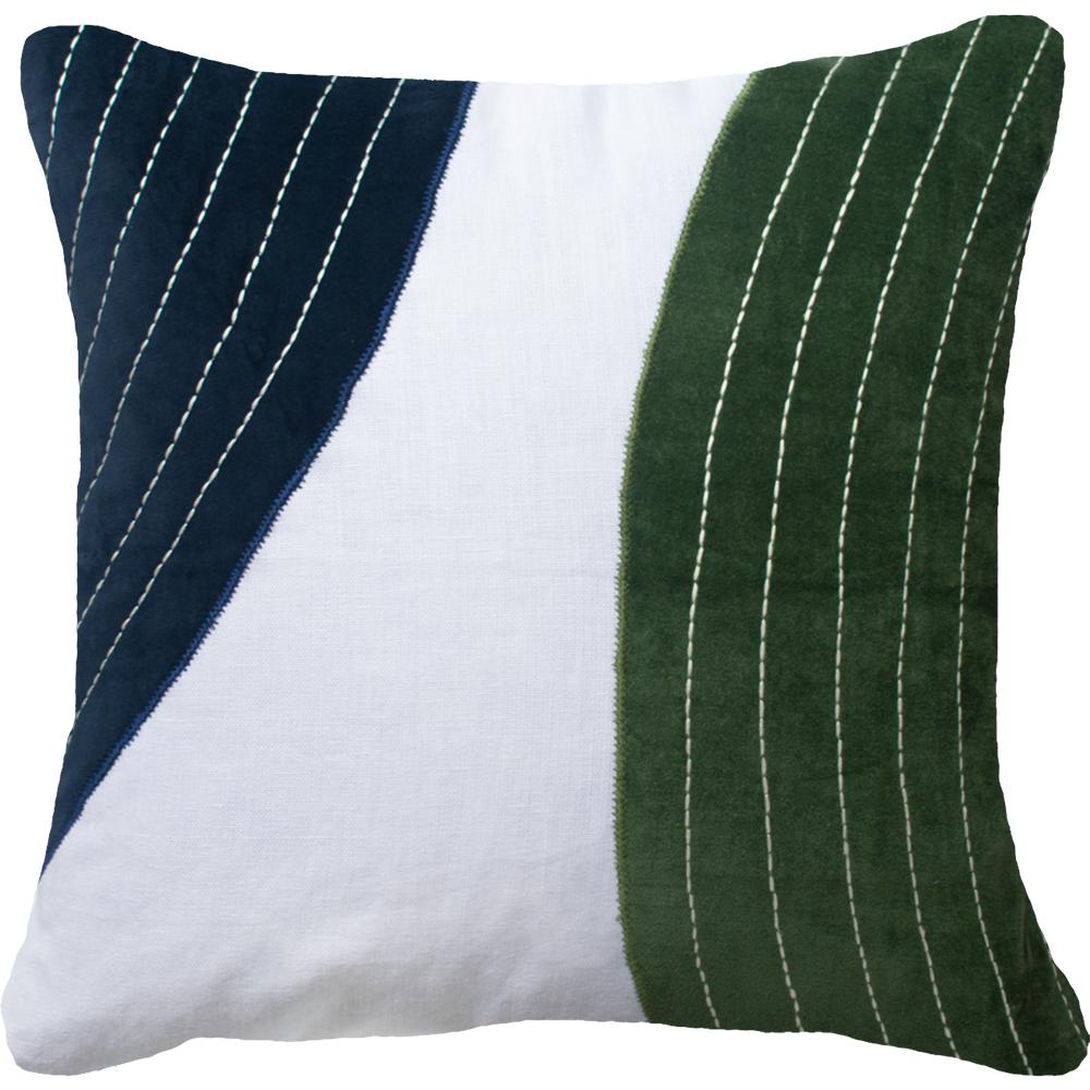 Bandhini Homewear Design Lounge Cushion Emerald / 22 x 22 Inches Applique Zen Circles Lounge Cushion 55 x 55cm