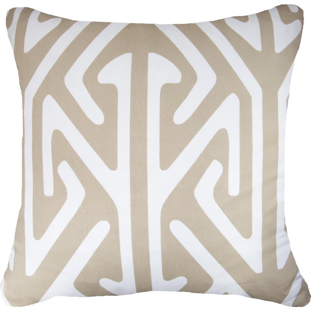 Bandhini Homewear Design Lounge Cushion Natural / 22 x 22 Inches Arrow Head Screen Natural Lounge Cushion 55 x 55cm